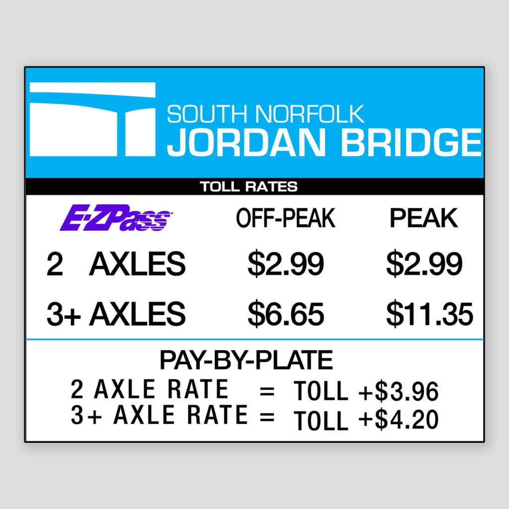 South Norfolk Jordan Bridge (SNJB) announces an annual toll rate increase effective January 1, 2023.